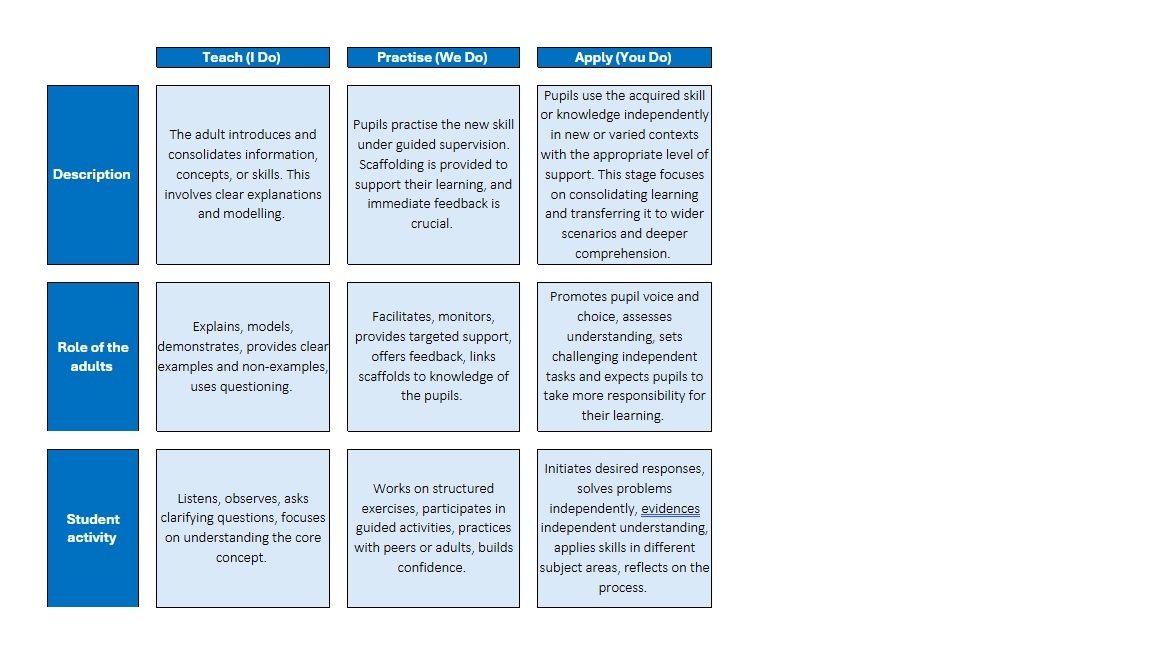 Pedagogical approach