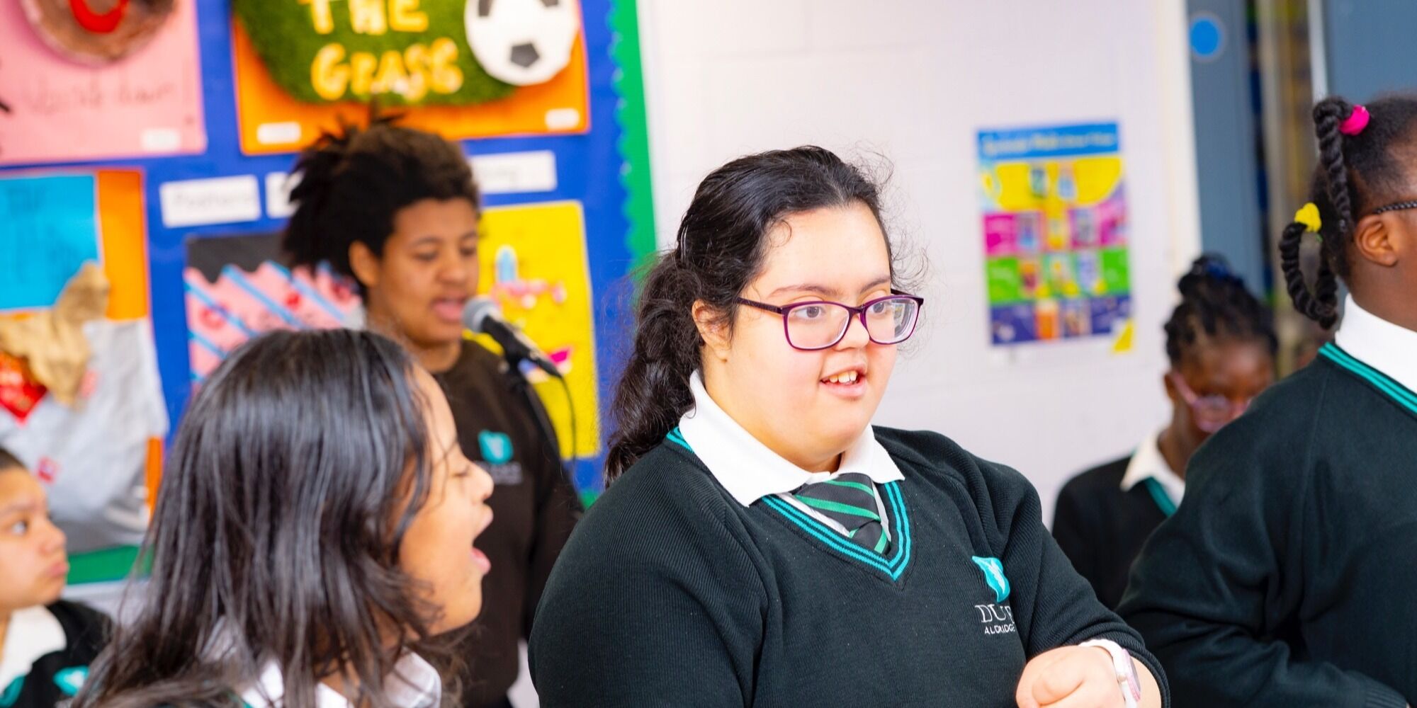 Student in a classroom